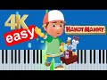 Handy Manny Theme Song Slow Easy Medium Piano Tutorial 4K