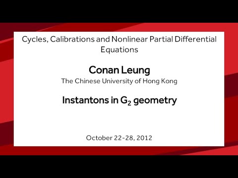 Instantons in G_2 geometry - Conan Leung