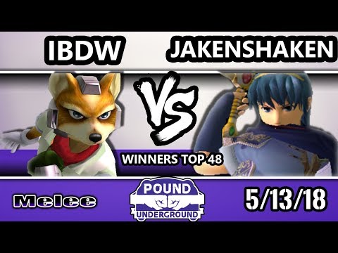 Pound Underground - iBDW (Fox) Vs. Jakenshaken (Marth) Smash Melee Winners Top 48