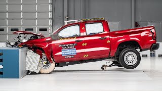 [IIHS] 2025 Chevrolet Colorado crew cab updated moderate overlap IIHS crash test