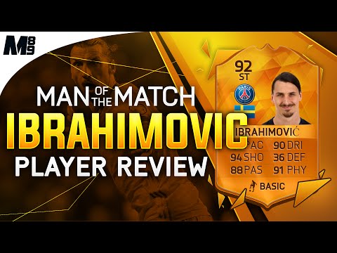 FIFA 16 MOTM IBRAHIMOVIC REVIEW (92) FIFA 16 Ultimate Team Player Review + In Game Stats