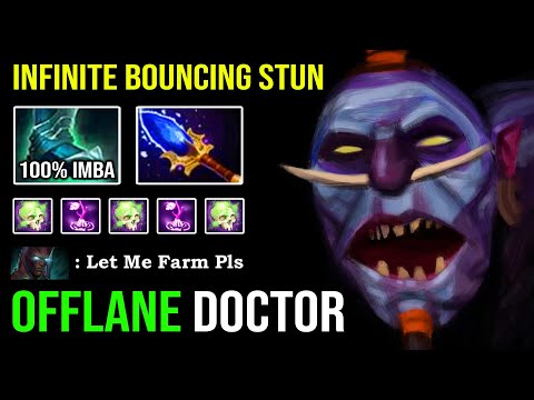 AGGRESSIVE PRIMITIVE!!! Imba Offlane Witch Doctor Infinite Bouncing Stun 100% Counter TB 9K MMR DotA