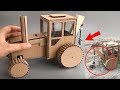 Amazing Ideas Diy Toy Craft How To Make A Digging Tractor Machines Using Old Paper At Home