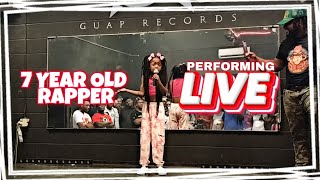 7 Year Old Girl Rapper Performing Live | Kid Rapper Zida The Gr8 Live At Guap Records Showcase