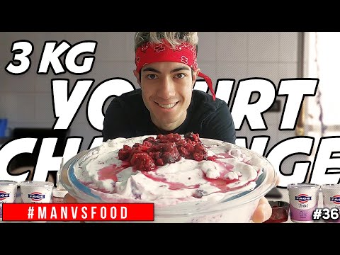 MANGIO 3 KG + DI YOGURT CHALLENGE - Crazy Fit Yogurt Cheat Meal ITA | MAN VS FOOD
