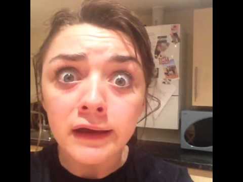Maisie Williams (Arya Stark) reaction to season 3 episode 9