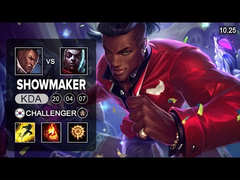 Showmaker Lucian Mid vs Ekko - KR Challenger Patch 10.25