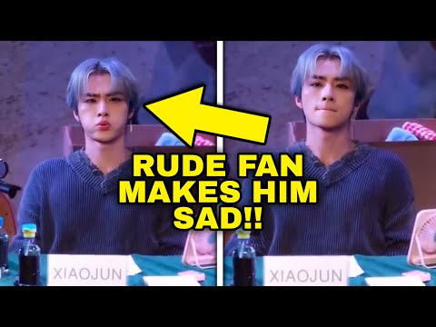 rude fan makes WayV’s xioajun almost cry at a fansign #kpop