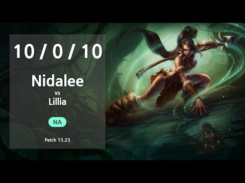 Nidalee Jungle vs Lillia - NA GrandMaster Patch 13.23
