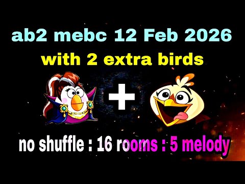Angry birds 2 mighty eagle bootcamp Mebc 12 Feb 2026 with 2 extra bird Matilda+melody#ab2 mebc today