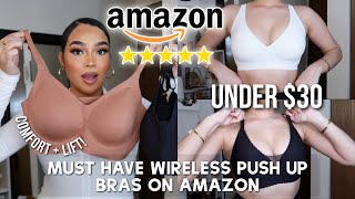 MUST HAVE WIRELESS PUSH UP BRAS ON AMAZON | Game Changing COMFORT & LIFT ft. OEAK | AMAZON FASHION