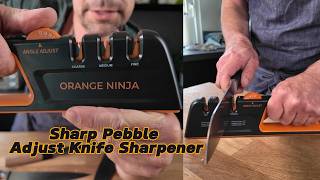 Sharp Pebble Adjust Knife Sharpener Demo and Review
