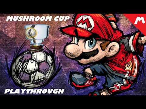 "Mushroom Cup Mario" Super Mario Strikers | Mario Smash Football Playthrough (Superstar)