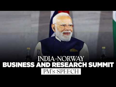 PM Modi addresses the India-Norway Business and Research Summit