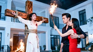 He burned his 8-month pregnant wife with ex! 7-year love gone—now she revenges, he begs for mercy!