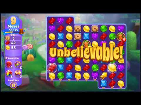 Willy Wonkas Sweet Adventure Level 104 - NO BOOSTERS 🍫 | SKILLGAMING ✔️