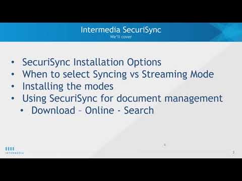 Intermedia Tech Titan Webinar: File Streaming vs. Syncing Modes in SecuriSync