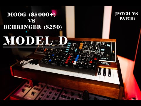 Minimoog Model D vs Behringer Model D Sound Demo ($250 vs $5000)
