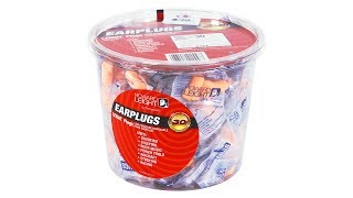 Honeywell Leight Plugs Low Pressure Single Use Foam Earplugs - 100 Pair Tub (R-LPF-1-TO)