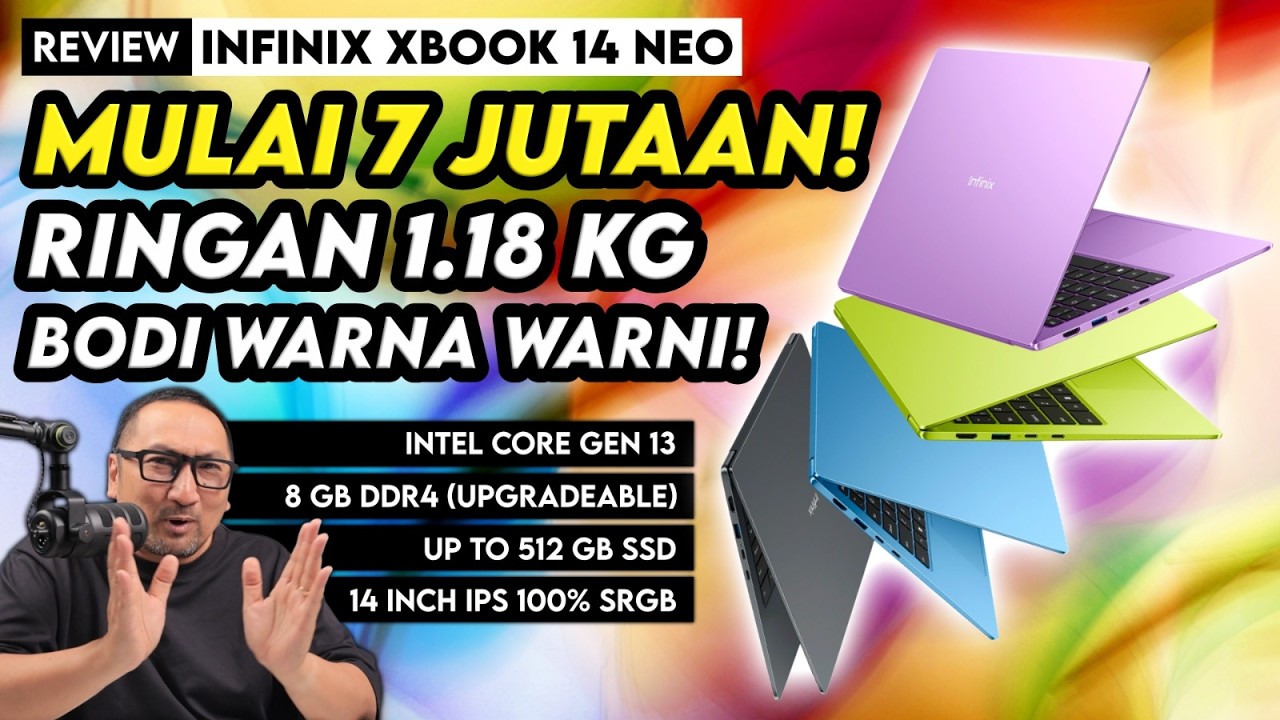 Laptop 2026 yg Terjangkau, Ringan, dng Warna Bodi Ceria: Review Infinix XBOOK 14 Neo