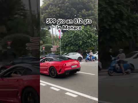 599 gto and an 812 gts in Monaco #car #carspotting #monaco #ferrari #599gto #812gts #combo