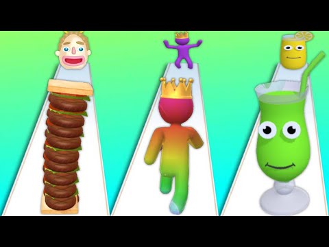 SANDWICH RUNNER vs GIANT RUSH vs JUICE RUN - Triple Gameplay