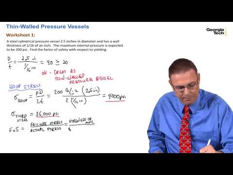 Module 7: Solve a thin-walled pressure vessel problem - Mechanics of Materials II: Thin-Walled