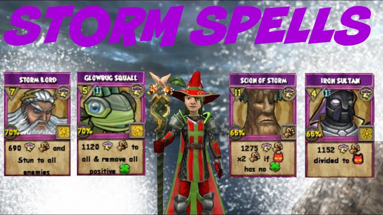 Wizard101: All Storm Spells Level 1-130 (2019)