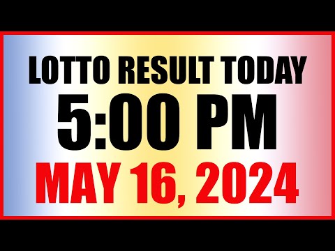 Lotto Result Today 5pm May 16, 2024 Swertres Ez2 Pcso