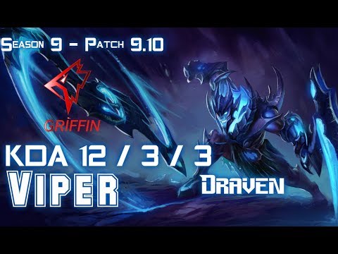 GRF Viper DRAVEN vs EZREAL ADC - Patch 9.10 KR Ranked