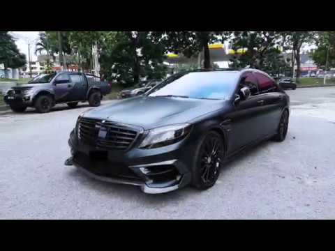 MERCEDES S- CLASS WRAPPED WITH MATTE BLACK