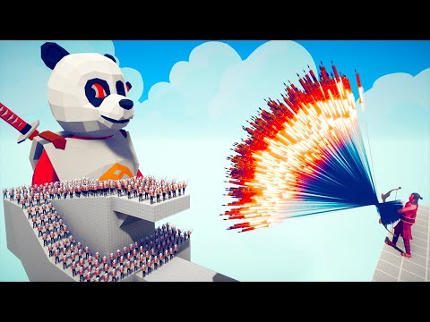 100x Ninja Panda and Giant Ninja Panda Vs 2X EVERY GODS - Totally Accurate Battle Simulator TABS