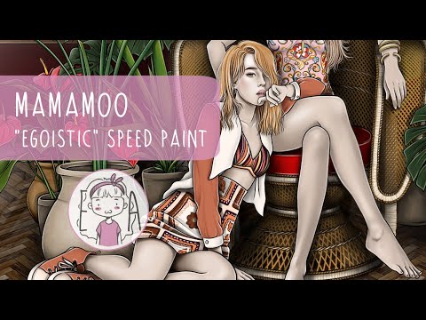 Mamamoo Solar and Moonbyul "Egoistic" fanart Speedpaint