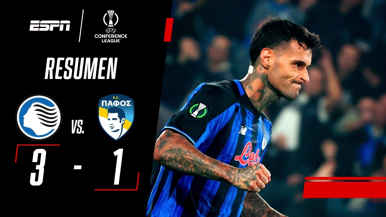 SCAMACCA SENTENCIÓ EL ENCUENTRO PARA ATALANTA POR CONFERENCE LEAGUE | Atalanta 3-1 Pafos | RESUMEN