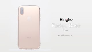 Ringke Fusion iPhone X Hoesje Doorzichtig Roze Goud Hoesjes