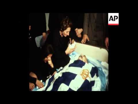 SYND 29 1 74 BODY OF GRIVAS LIES IN STATES MOURNERS GATHER