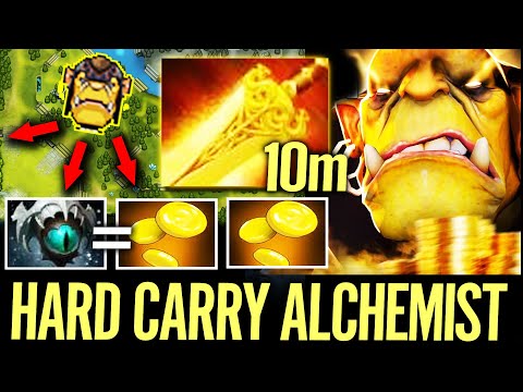 10min Radiance Hard Carry Alchemist WTF Fastest Farm — 100% REAL ATM Machine Dota 2 Pro