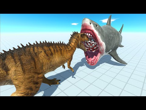 NEW MUTANT MEGALODON DEATH RUN ► Animal Revolt Battle Simulator