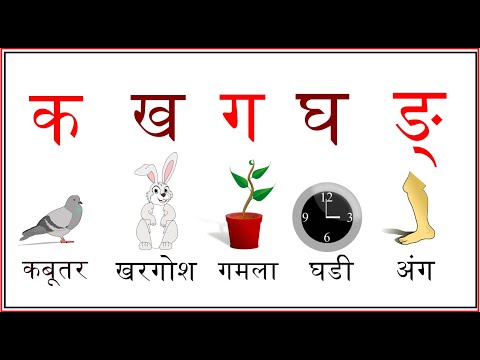 Hindi Varnmala with Pictures for Kids || Learning Hindi Alphabets and words || हिंदी वर्णमाला