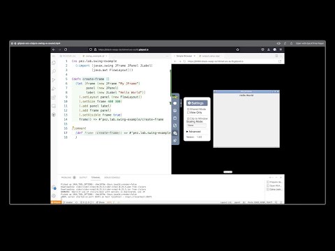 Quick Demo: Calva for Clojure GUI app dev in the browser