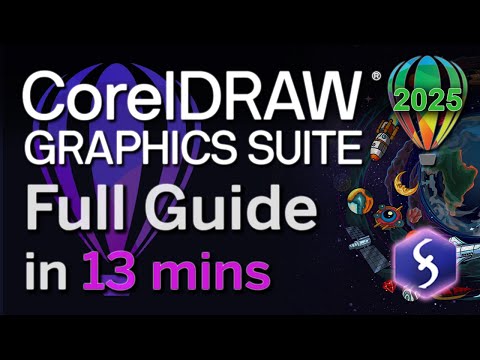 CorelDRAW - Tutorial for Beginners in 13 MINUTES!  [ FULL GUIDE 2025 ]
