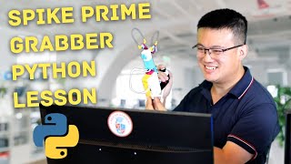 SPIKE Prime "Grabber" Python Beginners Lesson. SPIKE Prime / Units / Invention Squad / Super Cleanup