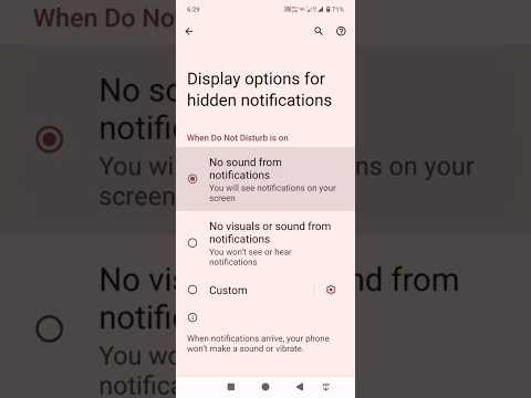 mobile notifications sound off | Display options for hidden notification #hiddensettings