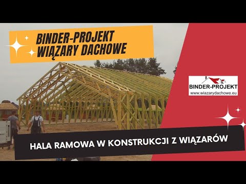 BINDER-PROJEKT- Wiązary dachowe - hala ramowa w konstrukcji wiązarów prefabrykowanych