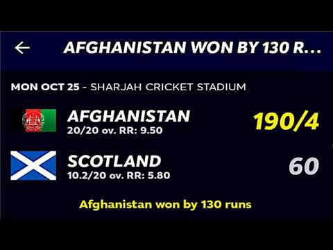 Afghanistan vs Scotland |T20 World Cup 2021|Match Scorecard |25-10-21| #askthepavilion #slam,cricket
