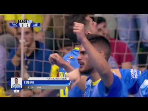 Gol de Esteban (1-1) Peñíscola Rehab Medic - Jaén Paraíso Interior. Copa España. Cuartos