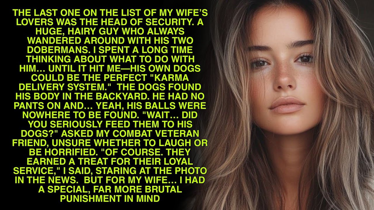 THE LAST ONE ON THE LIST OF MY WIFE’S LOVERS WAS THE HEAD OF SECURITY. A HUGE, HAIRY GUY WHO ALWAYS