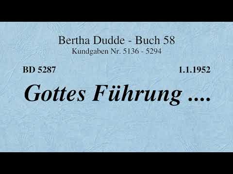 BD 5287 - GOTTES FÜHRUNG ....