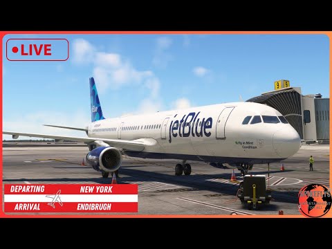 MSFS LIVE | Fenix A321 | Real world JetBlue OP l New York (JFK) - Edinburgh