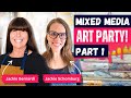 Mixed Media Art Party With Jackie Jackie Part 1